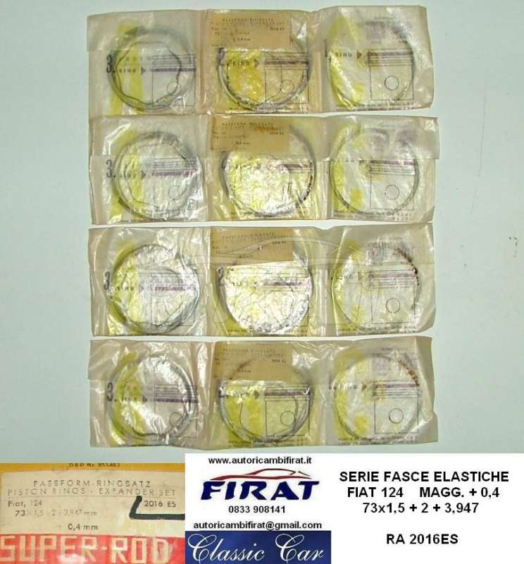 FASCE ELASTICHE FIAT 124 DIAM.73 + 0,4